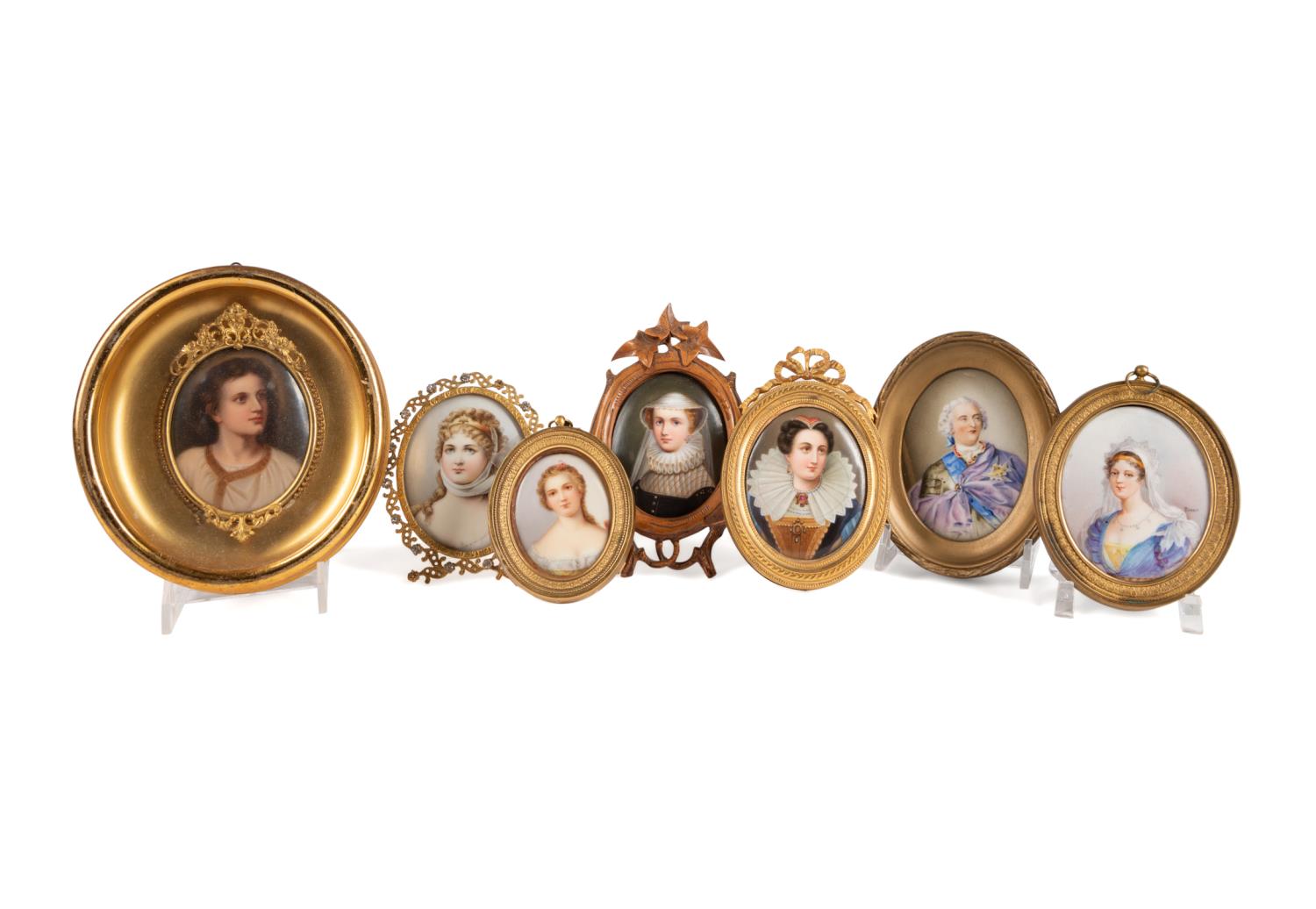 SEVEN CONTINENTAL PORCELAIN PORTRAIT 354c44