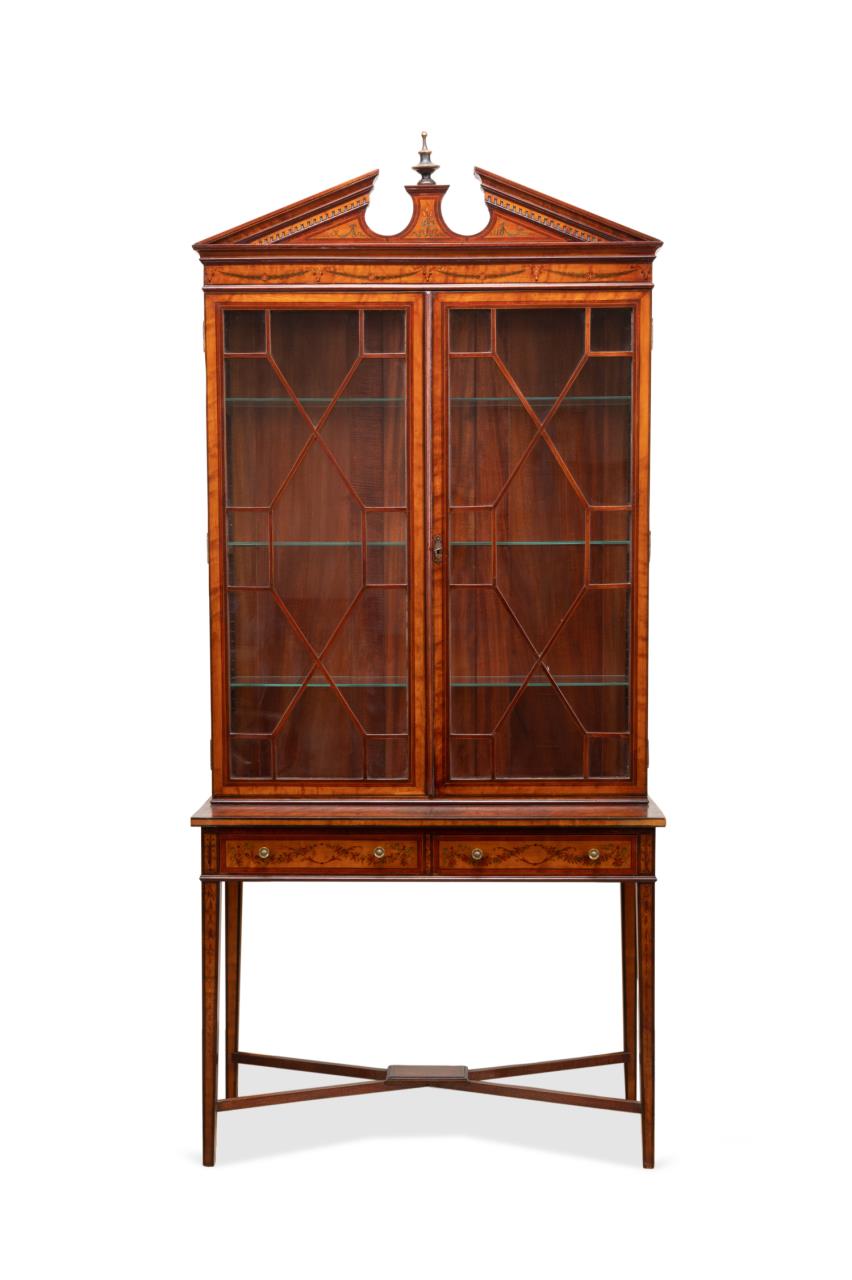 ADAMS STYLE PAINTED VITRINE ON