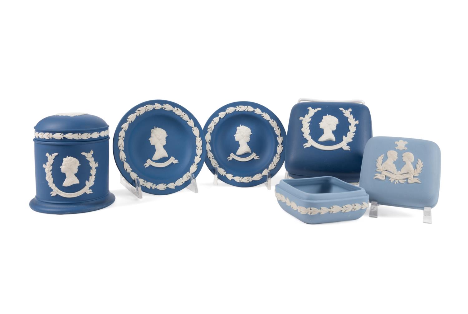 5PC WEDGWOOD ROYAL JASPERWARE COMMEMORATIVES