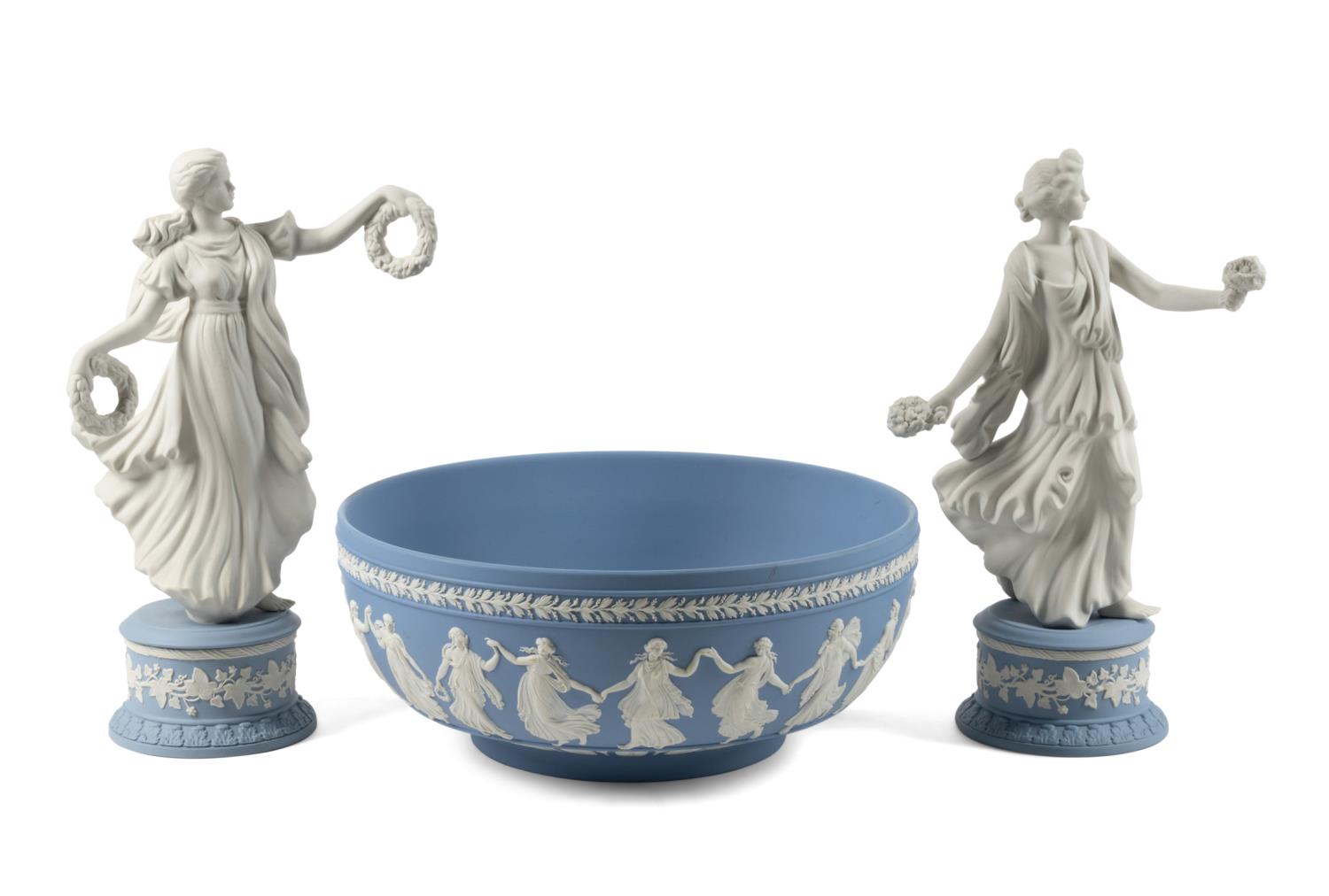 3PC WEDGWOOD DANCING HOURS BOWL AND