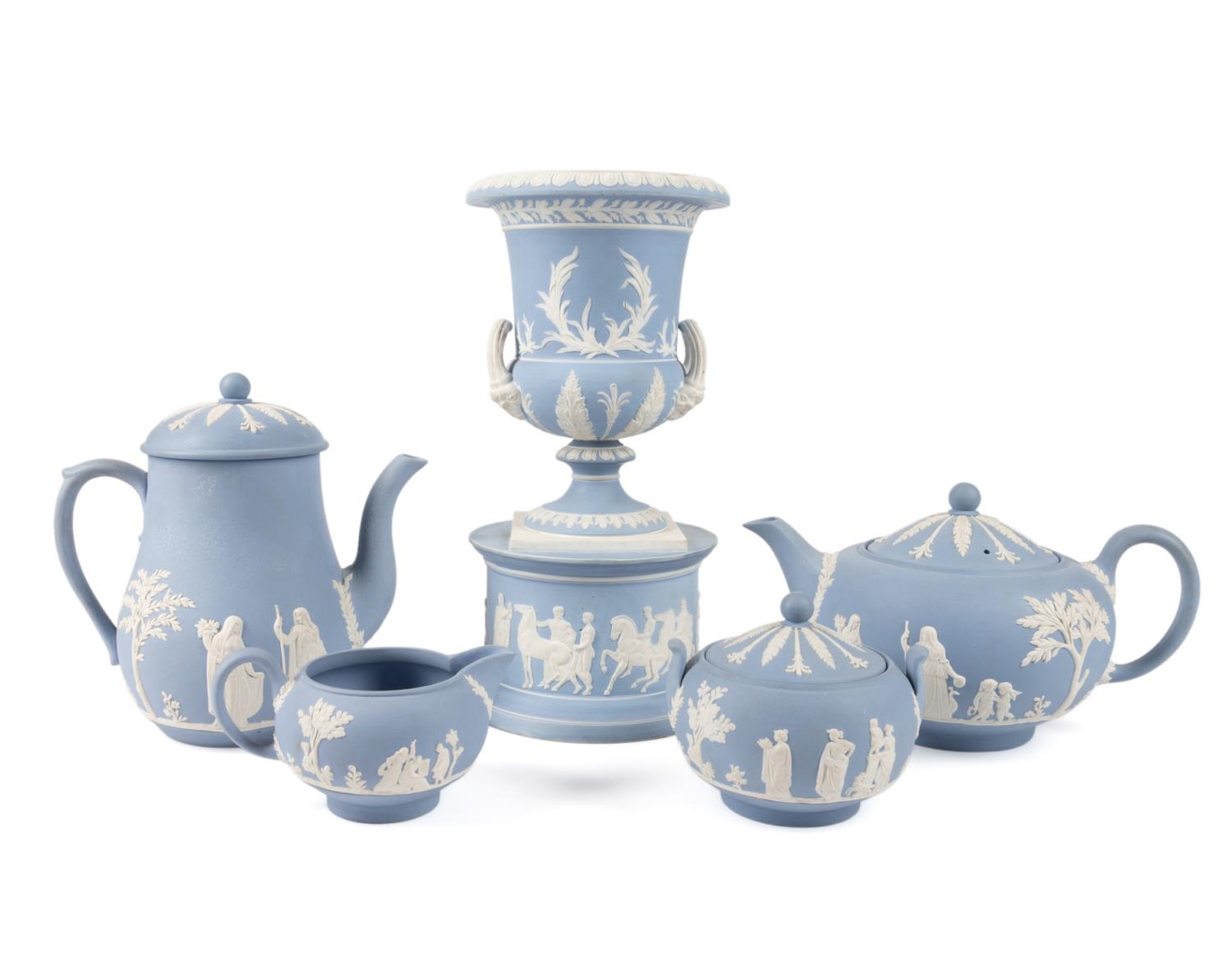 5PCS MAINLY WEDGWOOD JASPERWARE TABLE