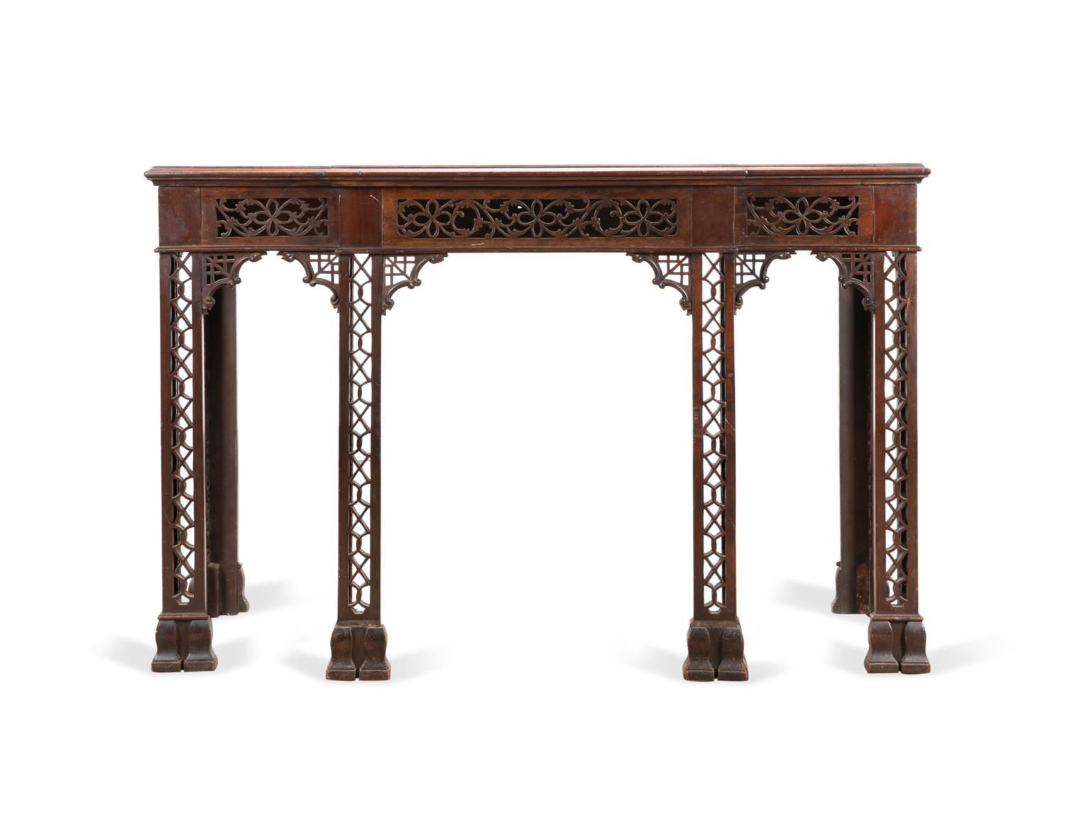 CHINESE CHIPPENDALE MAHOGANY CONSOLE  354cd0