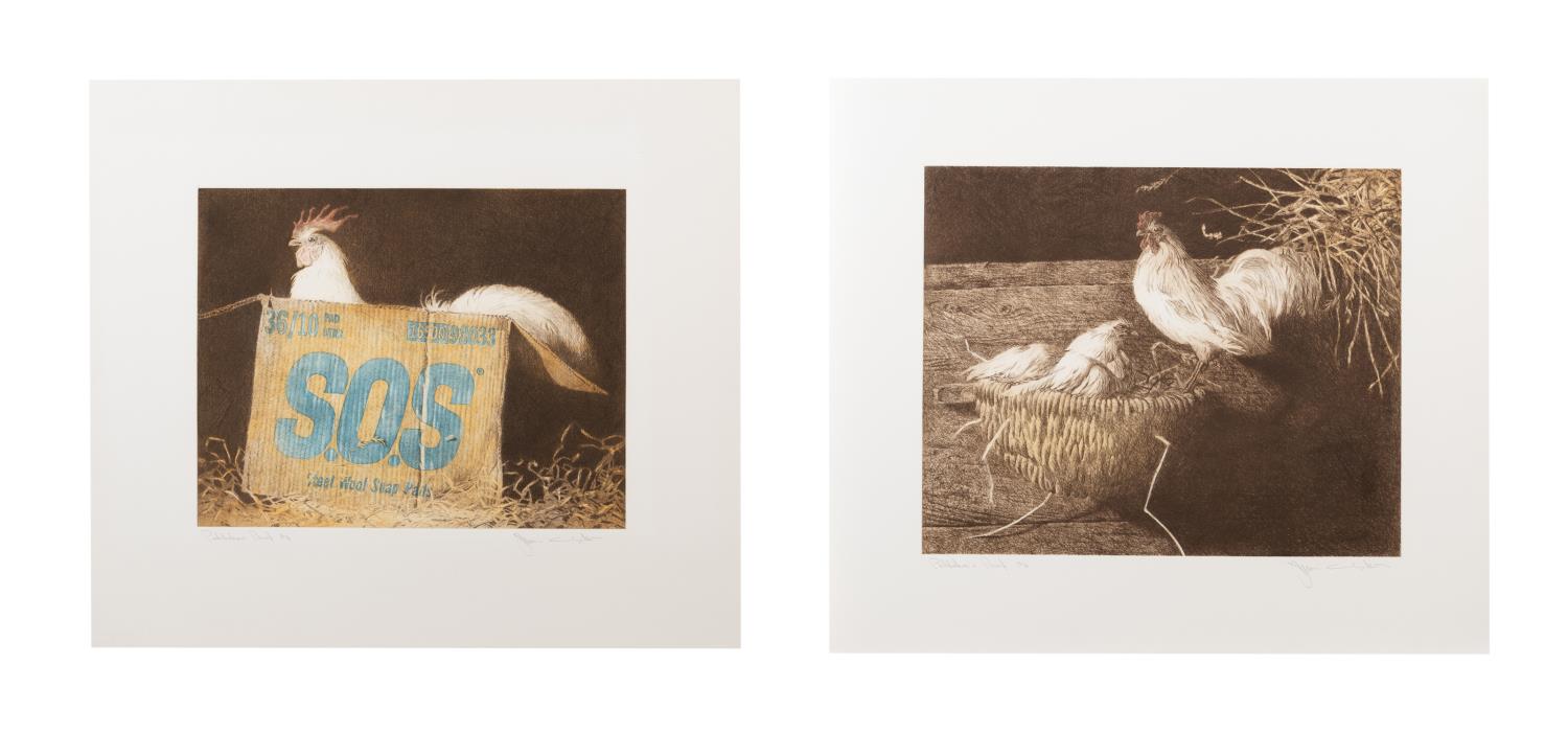 TWO JAMIE WYETH COLOR ETCHINGS,