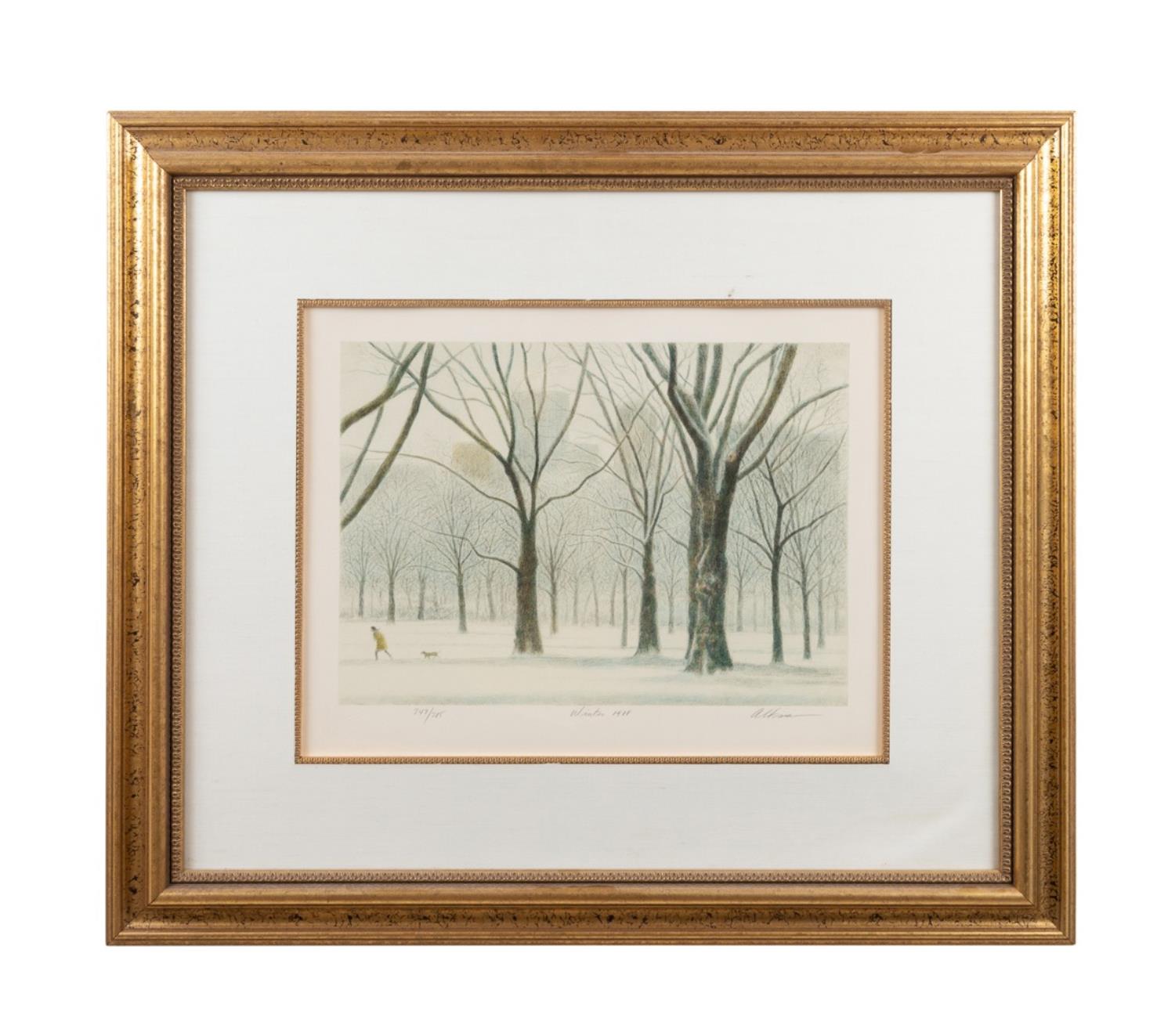 HAROLD ALTMAN 'WINTER' LITHOGRAPH,