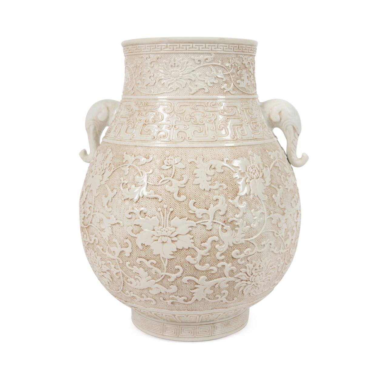 CHINESE CARVED BLANC DE CHINE HU