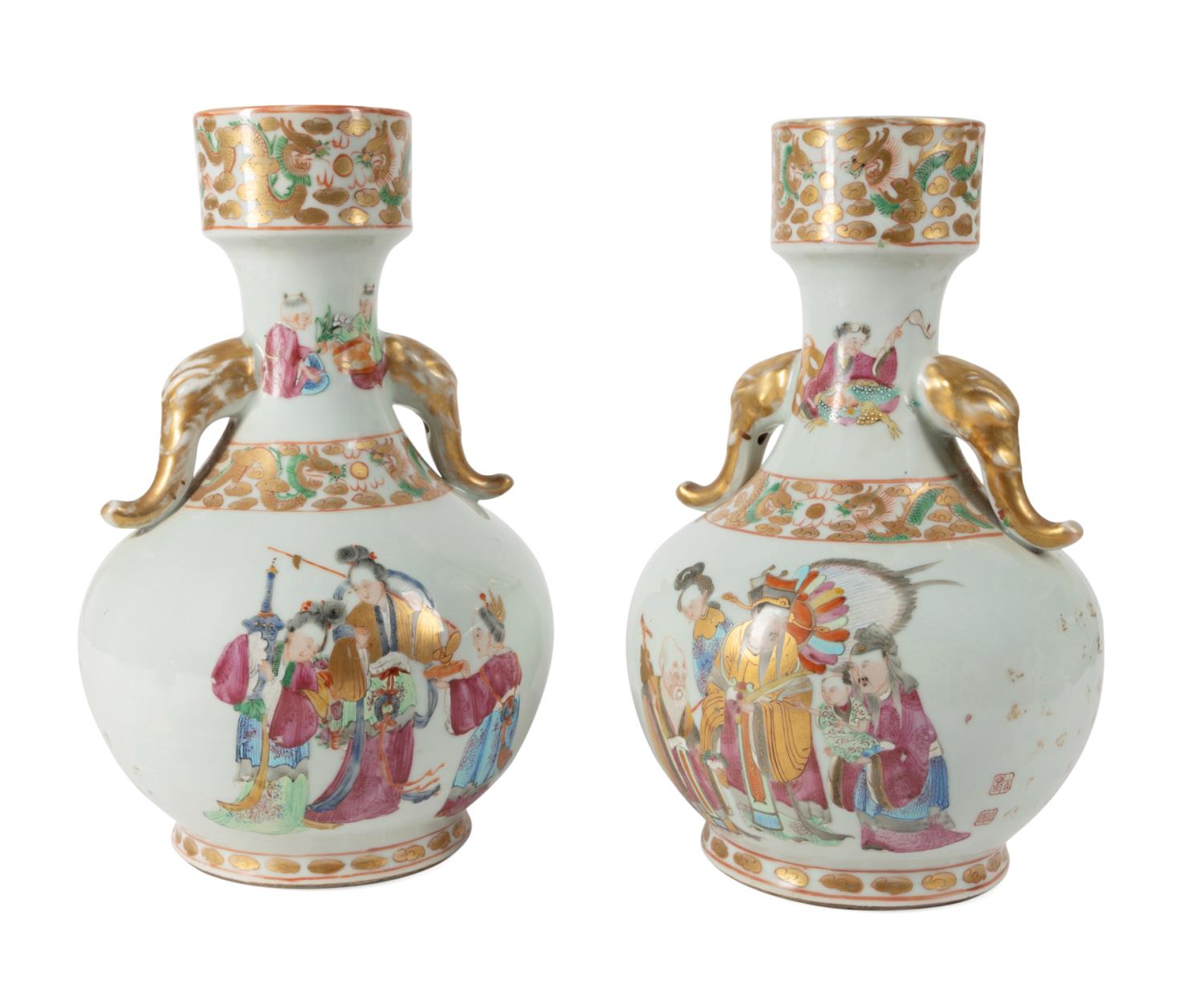 PAIR CHINESE FAMILLE ROSE ELEPHANT 354d9c