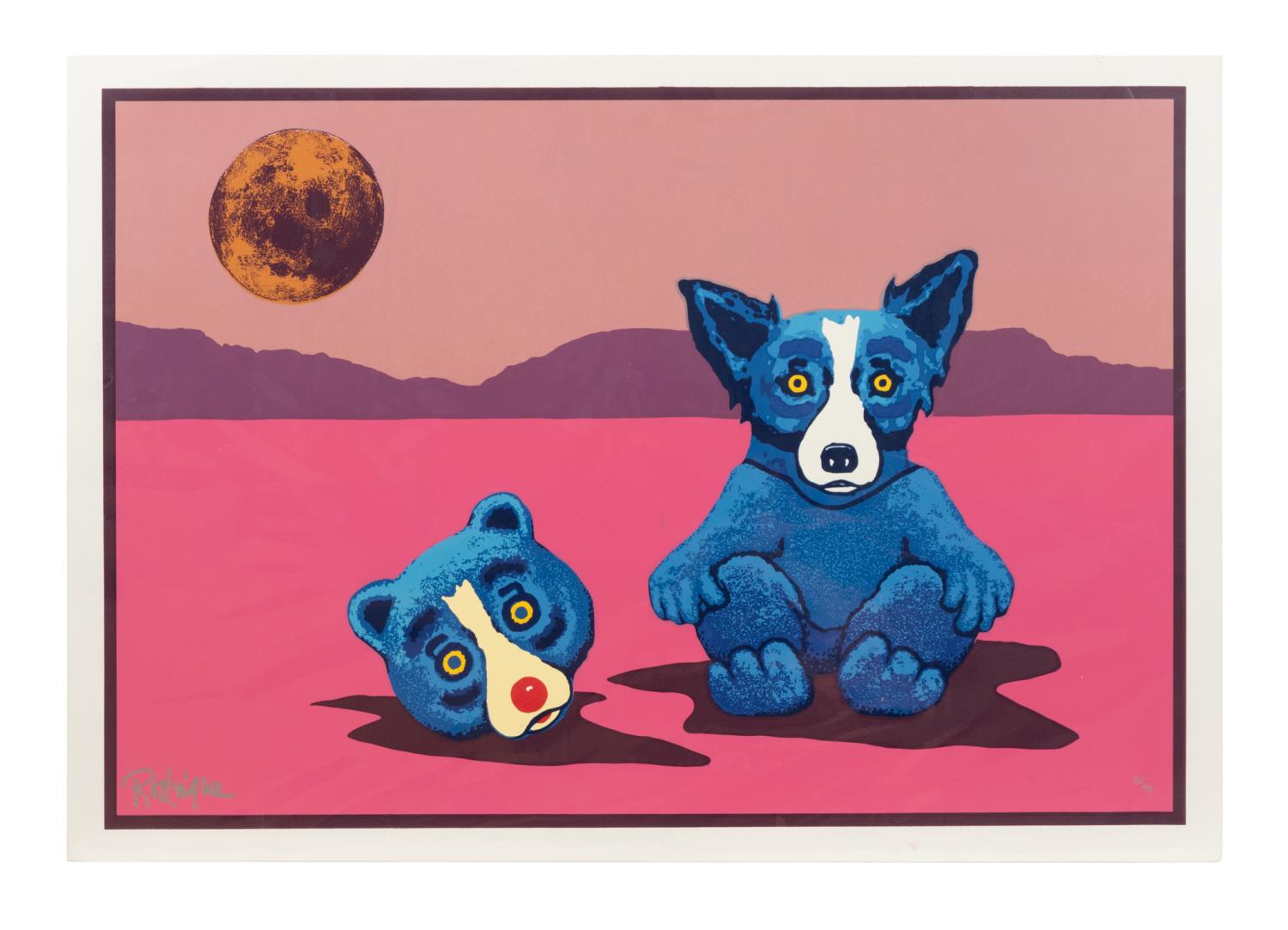 GEORGE RODRIGUE BLUE DOG BLUE 354dfc