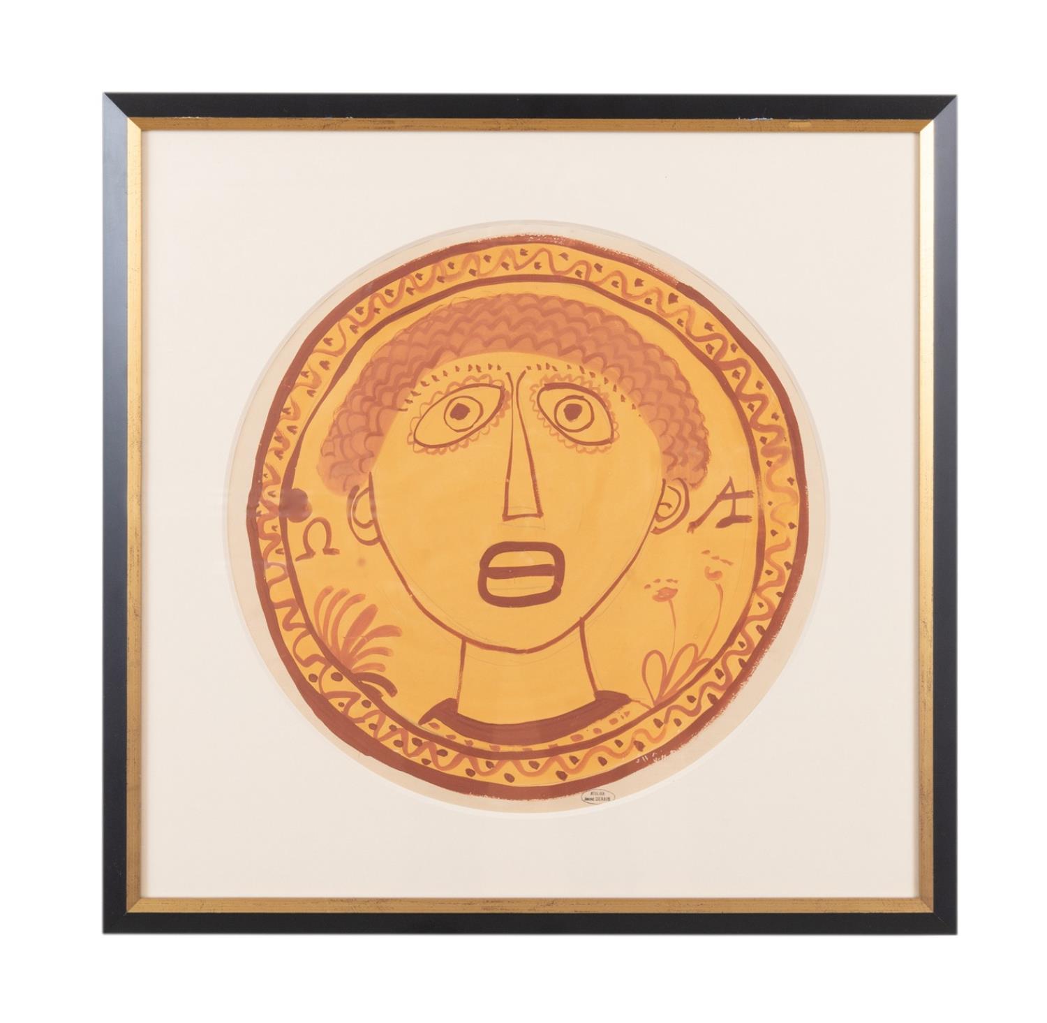 ANDRE DERAIN ANTIQUE HEAD CIRCULAR 354e28