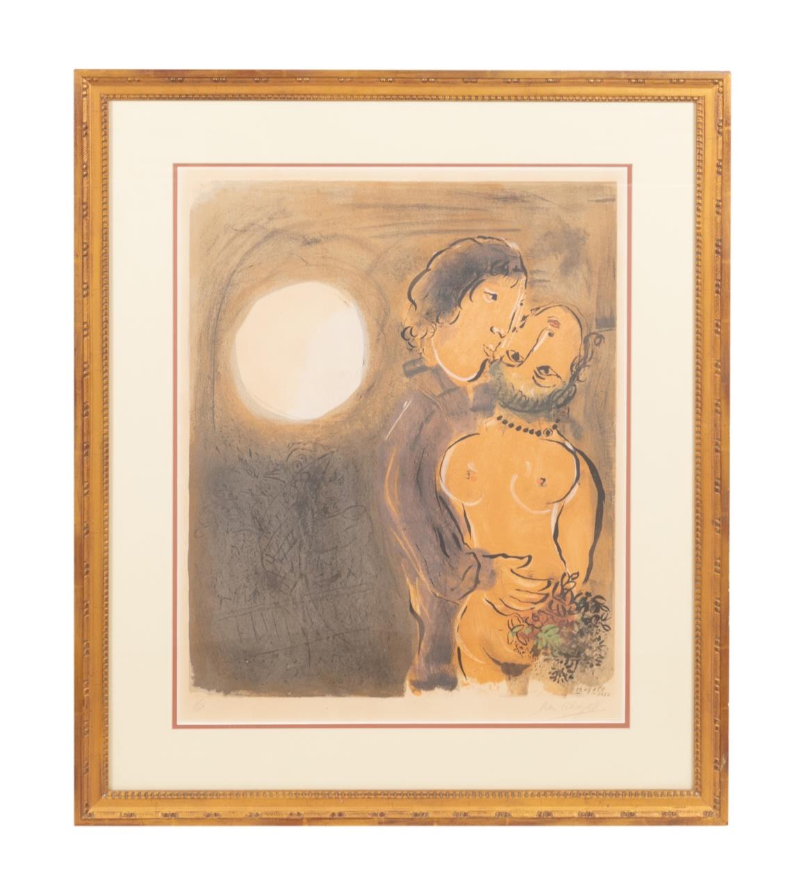 MARC CHAGALL COUPLE EN OCRE SIGNED 354ed4