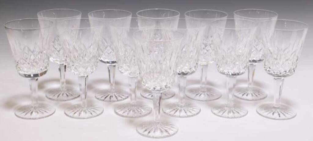 (12) WATERFORD 'LISMORE' CRYSTAL