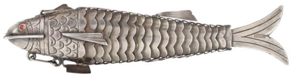 800 SILVER ARTICULATED FISH BESAMIM 354f56