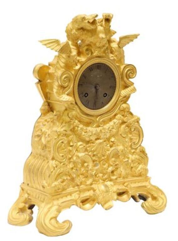 FRENCH ORMOLU STRIKING MANTEL CLOCKFrench 354f74