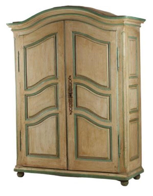 FRENCH PROVINCIAL PAINTED ARMOIREFrench 354fad