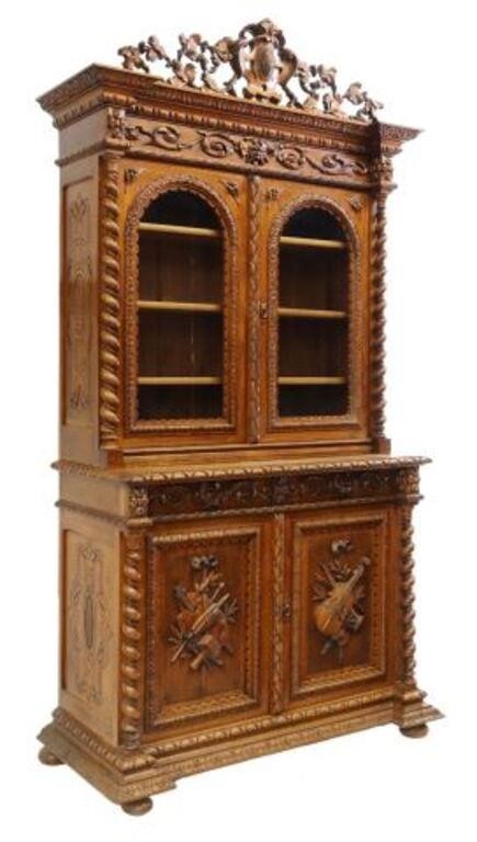 FRENCH CARVED OAK FINE MUSICAL 354fc5