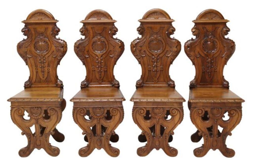 (4) RENAISSANCE REVIVAL CARVED