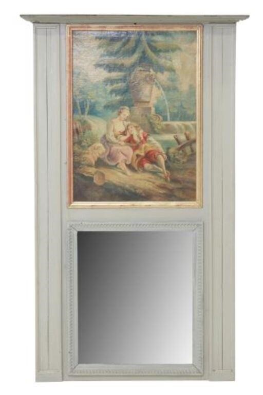 FRENCH ROCOCO STYLE PAINTED TRUMEAU
