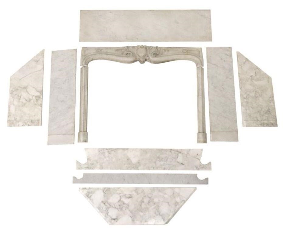 ITALIAN CARVED MARBLE FIREPLACE