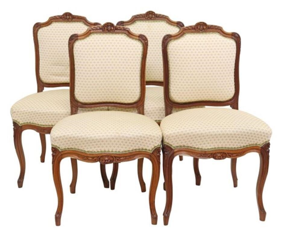  4 FRENCH LOUIS XV STYLE UPHOLSTERED 355062