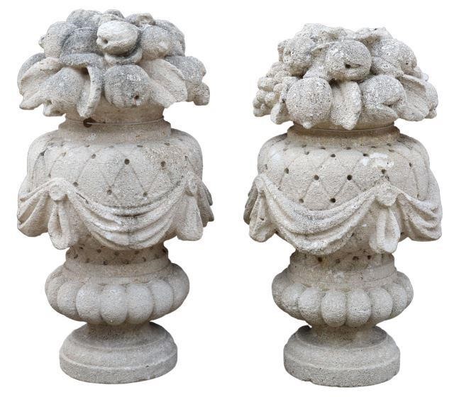  2 ARCHITECTURAL CAST STONE FRUIT 357784