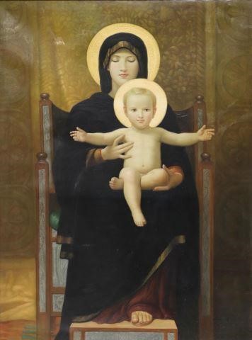 VIRGIN & CHILD AFTER BOUGUEREAU,