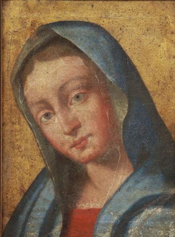 ITALIAN SCHOOL OIL PAINTING MADONNA