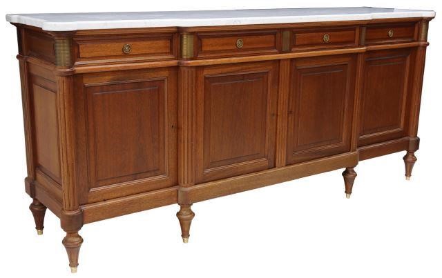 LOUIS XVI STYLE MARBLE TOP MAHOGANY 3577c7