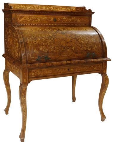 DUTCH MARQUETRY CYLINDER BUREAUDutch 3577d3