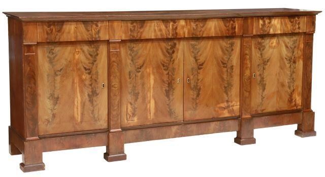 FRENCH EMPIRE STYLE MAHOGANY SIDEBOARDFrench 3577dc