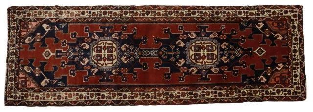 HAND-TIED PERSIAN HAMADAN RUNNER,