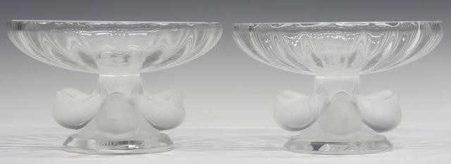  2 LALIQUE FRANCE NOGENT CRYSTAL 357816