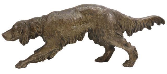 PATINATED METAL SCULPTURE SETTER 357819