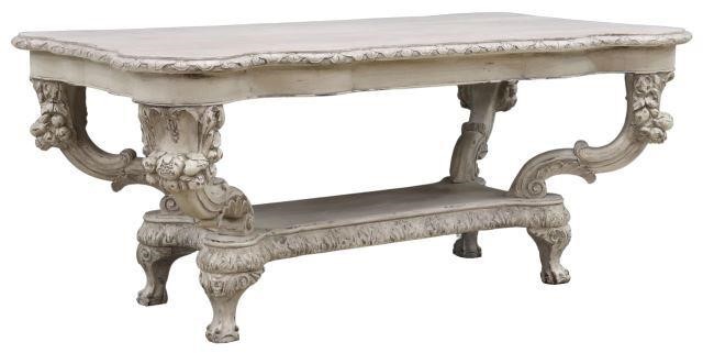 ITALIAN CARVED & PAINTED TABLE,