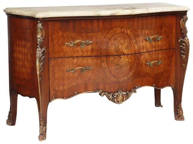 LOUIS XV STYLE MARBLE TOP MARQUETRY 357857