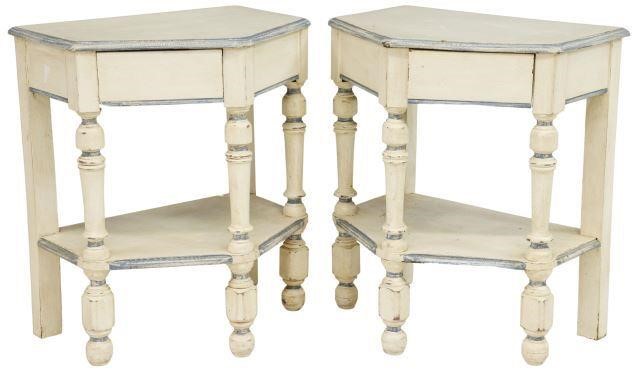  2 CONTINENTAL PAINTED BEDSIDE 357859