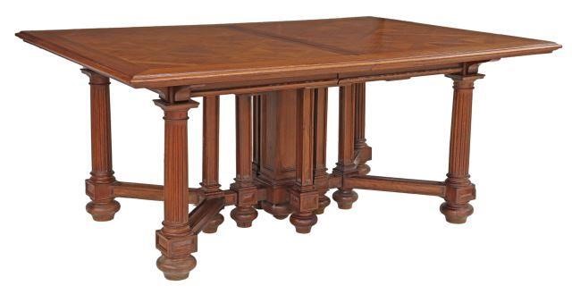 FRENCH HENRI II STYLE WALNUT DINING