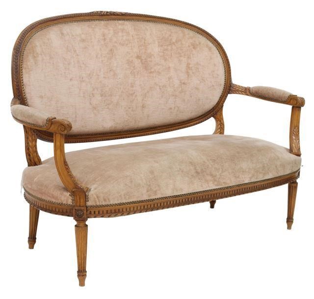 FRENCH LOUIS XVI STYLE UPHOLSTERED 3578fb