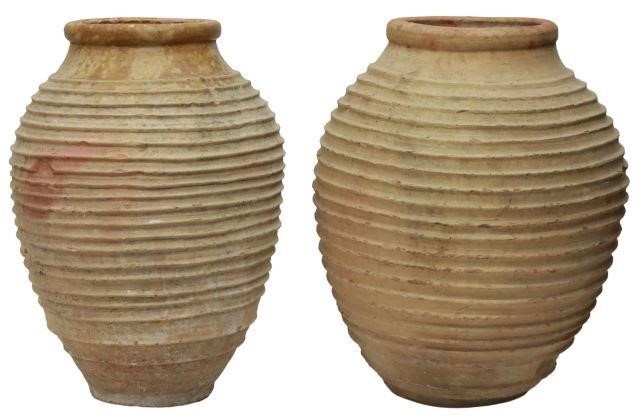 (2) LARGE CONTINENTAL TERRACOTTA