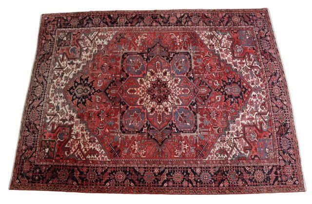 HAND TIED PERSIAN HERIZ RUG 12 11  357940