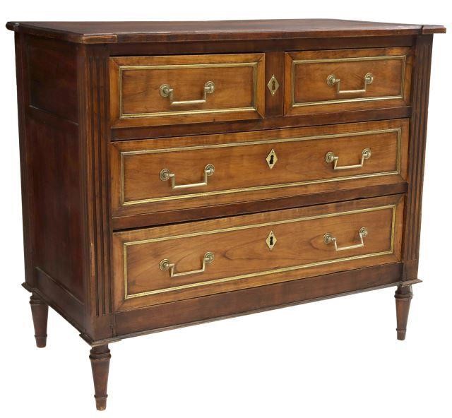 FRENCH LOUIS XVI FRUITWOOD FOUR DRAWER 35798d