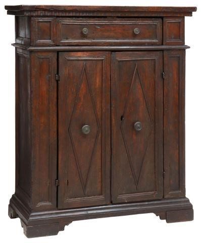 ITALIAN BAROQUE PERIOD WALNUT CABINETItalian