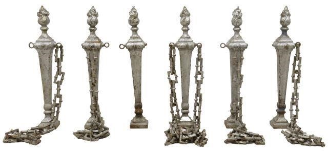  6 FRENCH NEOCLASSICAL CAST IRON 3579c7