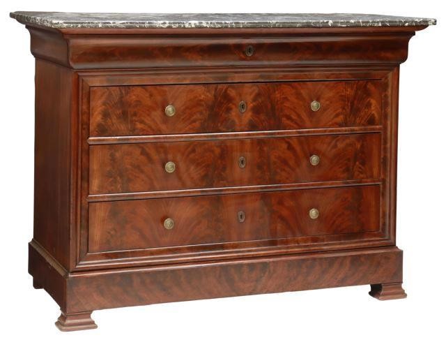 FRENCH LOUIS PHILIPPE MARBLE TOP 3579fa