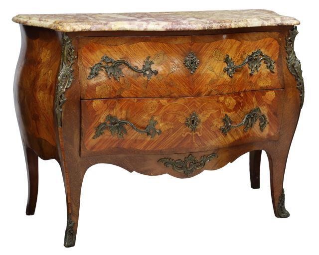 LOUIS XV STYLE MARBLE TOP MARQUETRY 3579fb