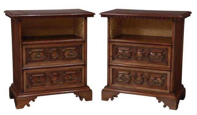  2 ITALIAN BAROQUE STYLE WALNUT 357a0d