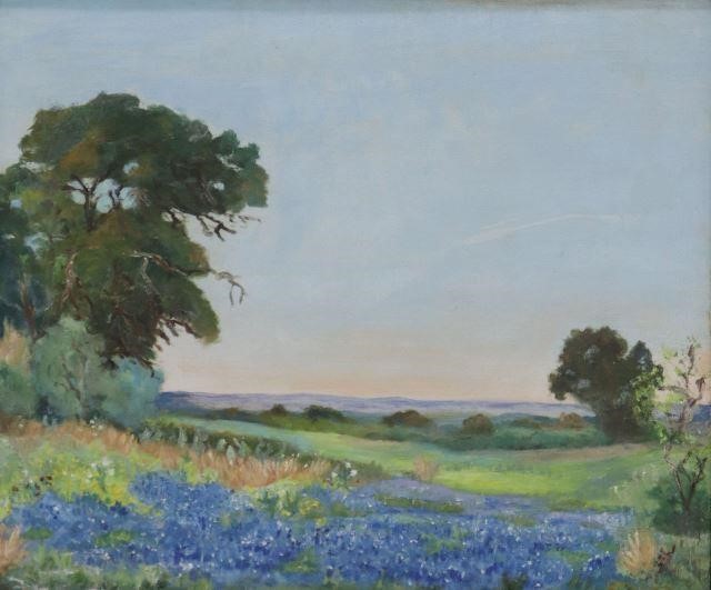 TEXAS BLUEBONNETS PAINTING SIGNED