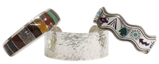 (3) SOUTHWEST STYLE STERLING & MULTISTONE