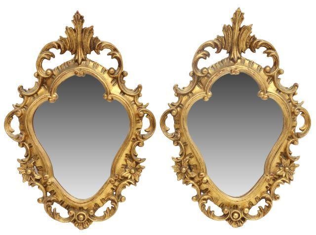  2 FLORENTINE GILTWOOD CARTOUCHE 357aed