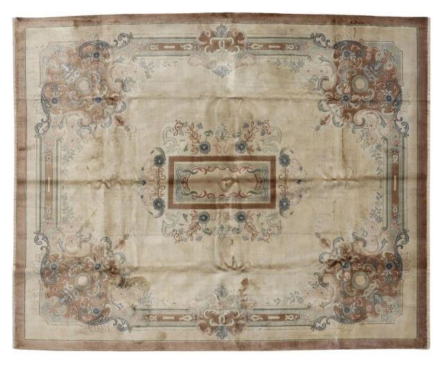 HAND-TIED CHINESE MEDALLION RUG,