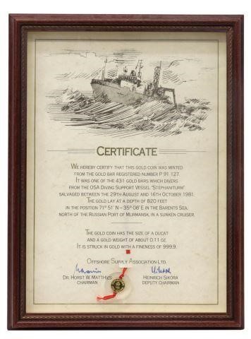 FRAMED STEPHANITURM SHIPWRECK TREASURE 357afa