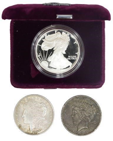  3 AMERICAN MORGAN PEACE SILVER 357afc